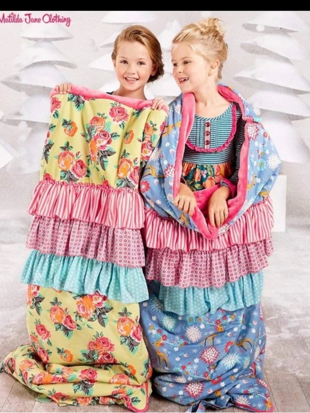 Matilda Jane Coming Up Roses Floral Ruffle Kids Sleeping Bag